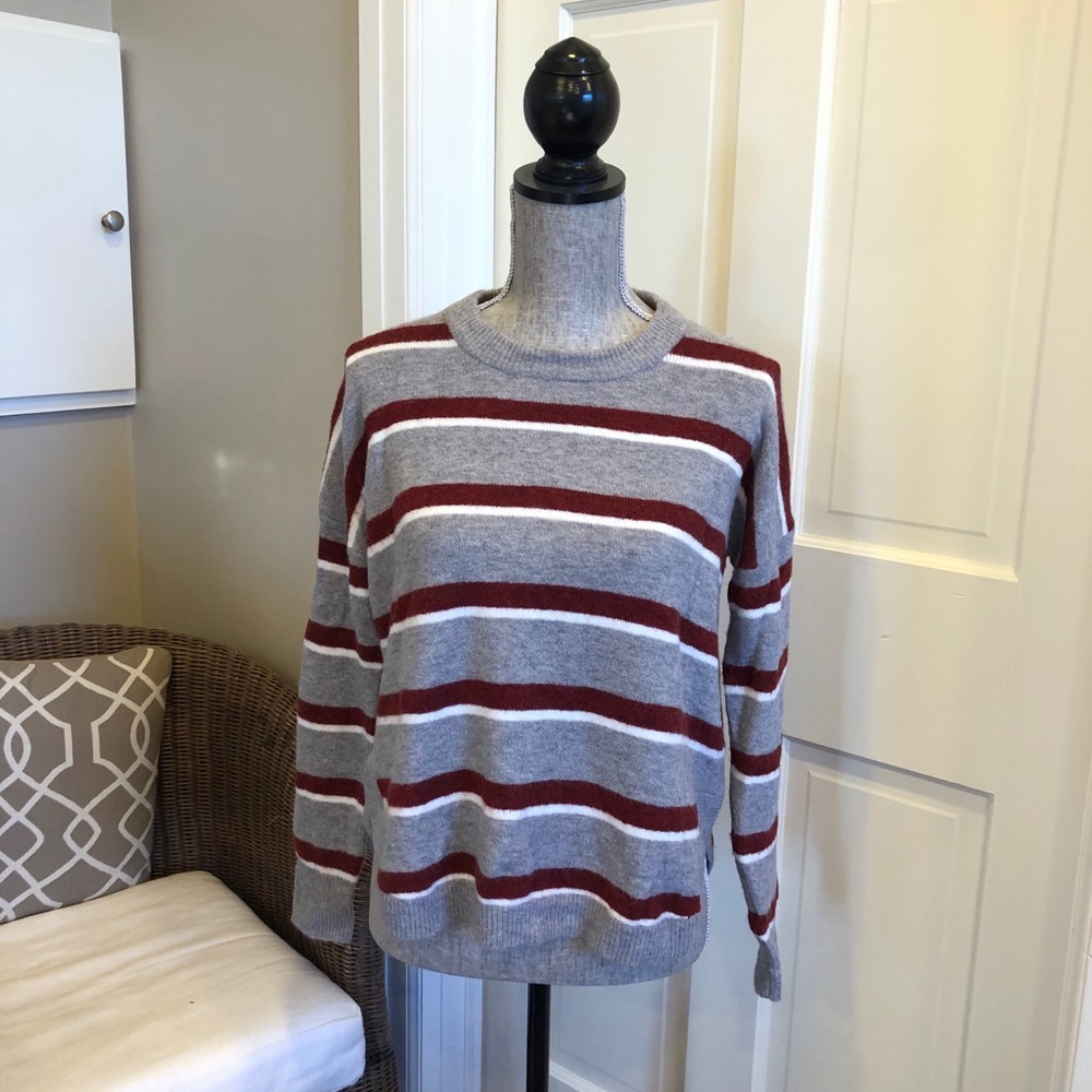 Madewell Striped Pullover Sweater in Coziest Yarn